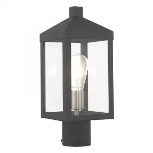1 Lt Scandinavian Gray Post Top Lantern