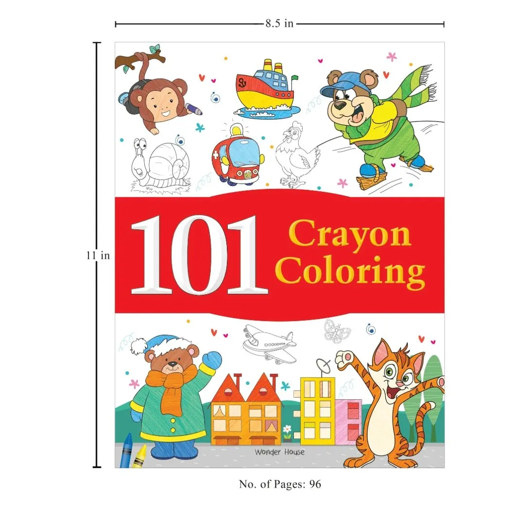 101 Crayon Colouring: Fun Activity Book For Children