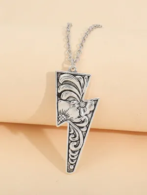1pc Vintage Lightning Bolt Necklace Bohemian Jewelry Vintage Style
