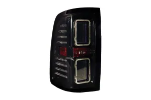 2009-18 Ram OLM Infinite Series Tail Lights - Smoked/Smoked DRL