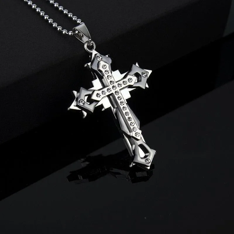 2023 Fashion New Black Rectangle Pendant Necklace for Men