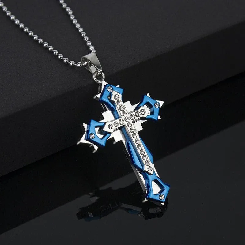 2023 Fashion New Black Rectangle Pendant Necklace for Men