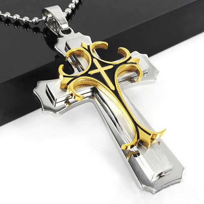 2023 Fashion New Black Rectangle Pendant Necklace for Men