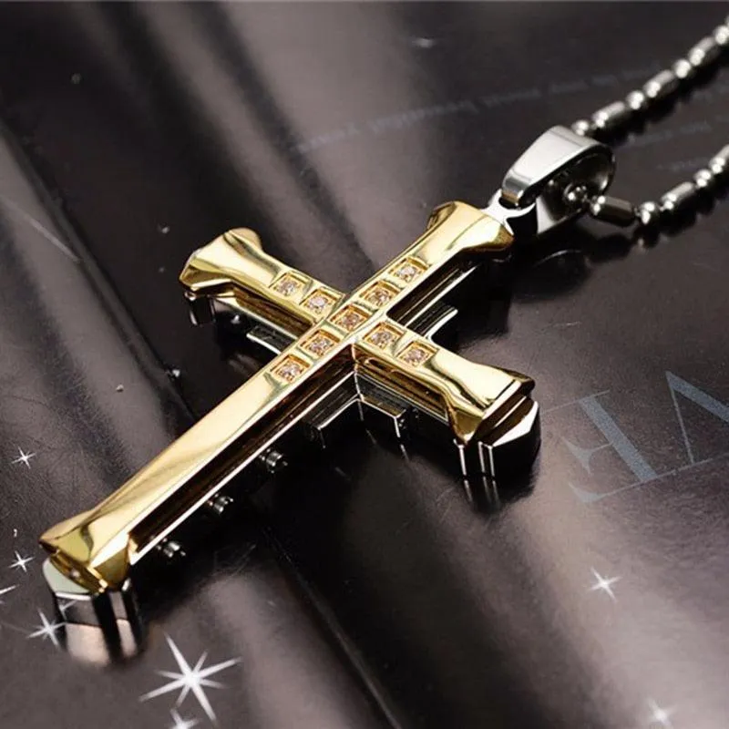 2023 Fashion New Black Rectangle Pendant Necklace for Men