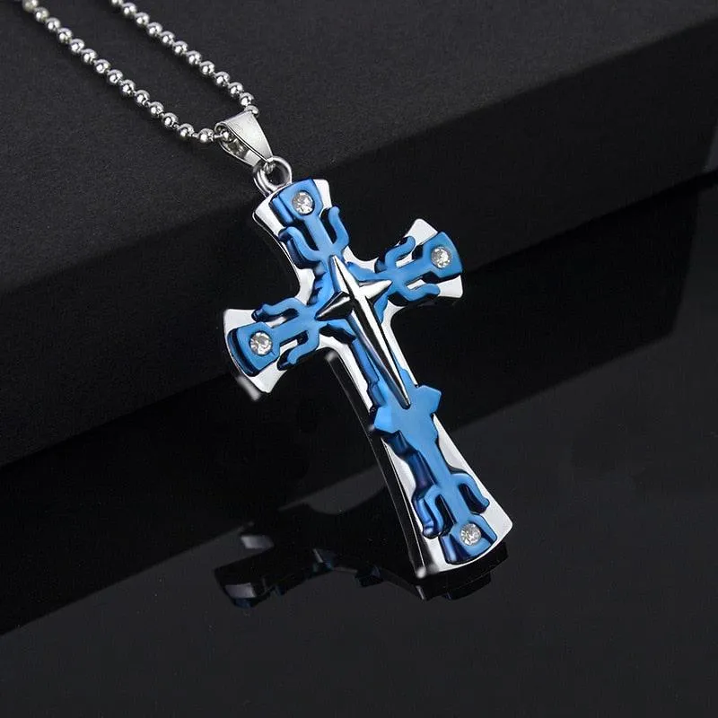 2023 Fashion New Black Rectangle Pendant Necklace for Men