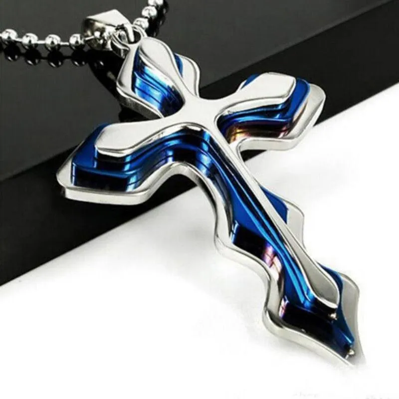 2023 Fashion New Black Rectangle Pendant Necklace for Men