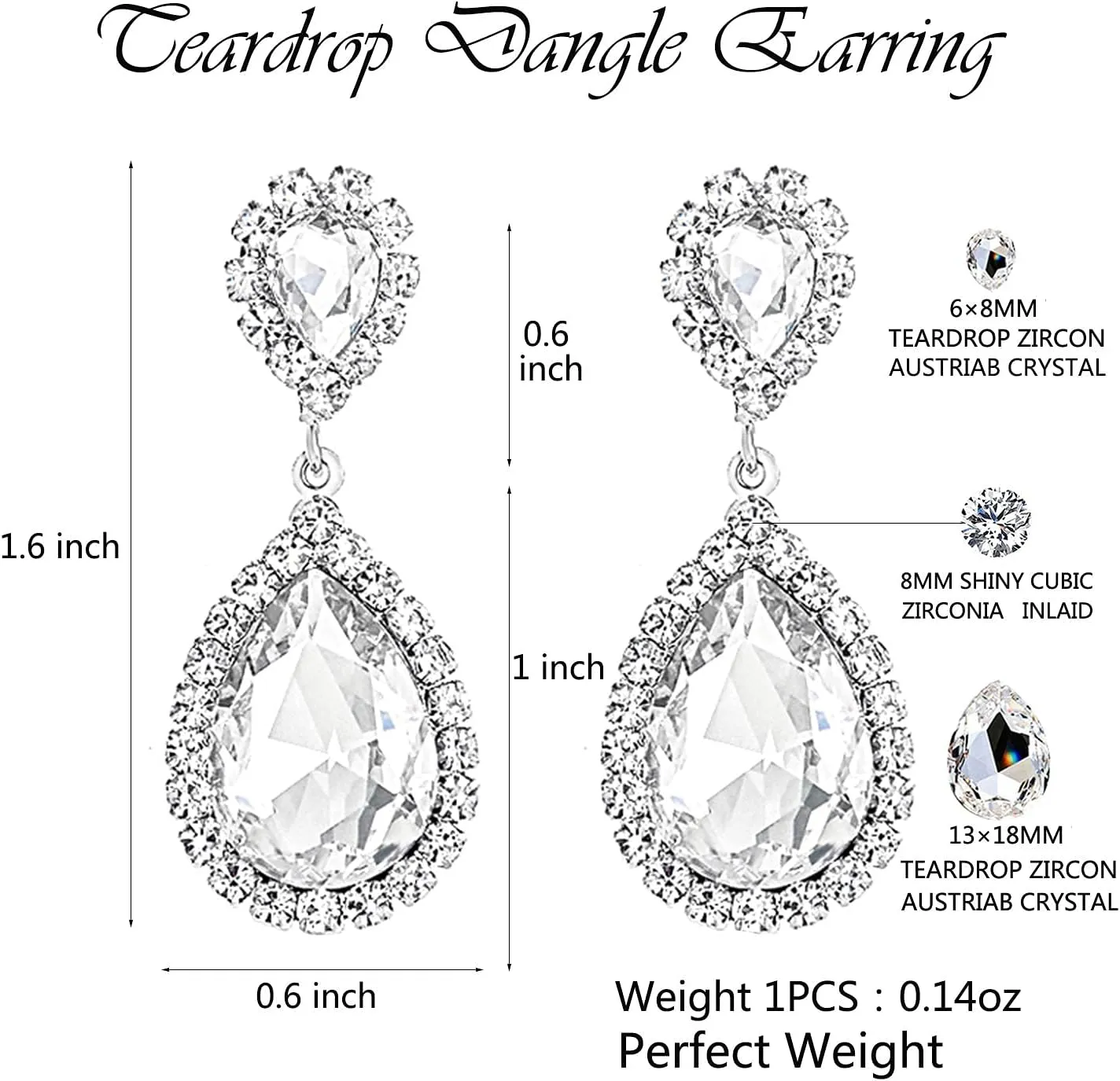 3/4 Pieces Women Jewelry Set Rhinestone Crystal Bride Statement Choker Necklace Tiara Crown Link Bangle Bracelet Teardrop Dangle Earrings Set