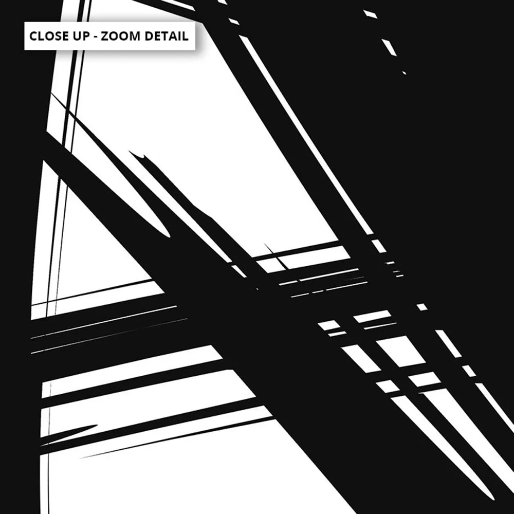 Abstract Bold Lines in Black & White I - Art Print