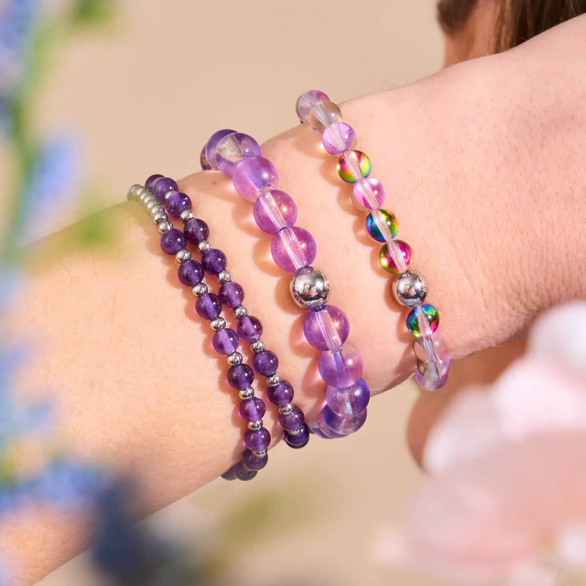 Amethyst x White Gold | Boho Gem Wrap