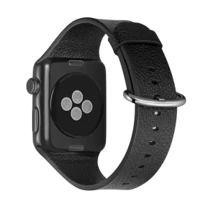 Apple Watch Minimalist simple leather band, silver buckle gift for men women girl, iwatch bracelet 3 4 5 6 38/40mm 42/44mm - US Fast Shipping