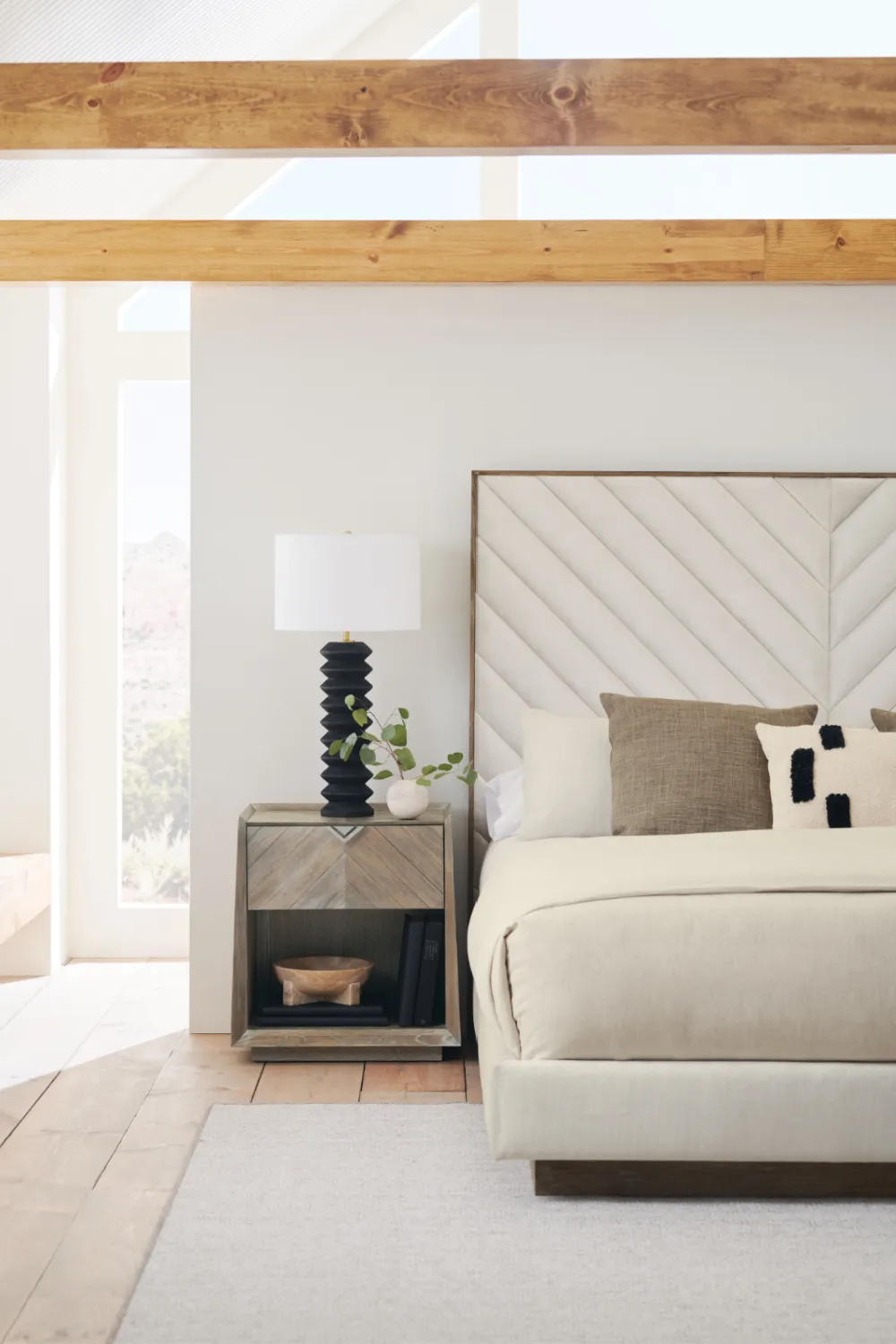 Ash Driftwood Rustic Nightstand | Caracole Earthly Delight