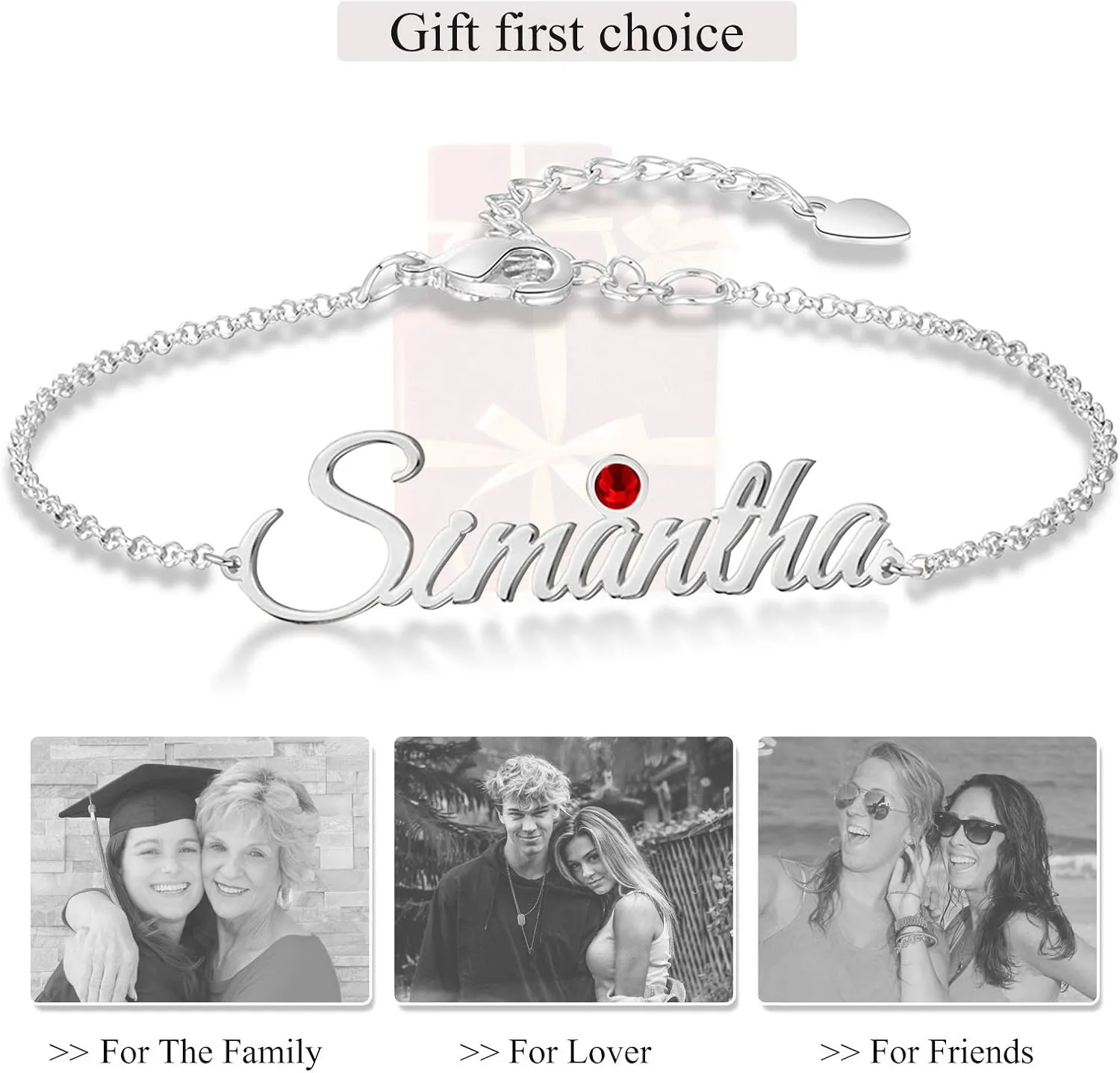 Bauma Personalized Name Bracelet or Anklet - Custom Made with Any Names for Women - Mother's Day