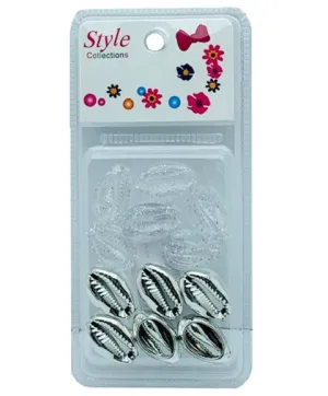 Beauty Collection Style Collection 2 Tone Shell Beads BD015 Silver