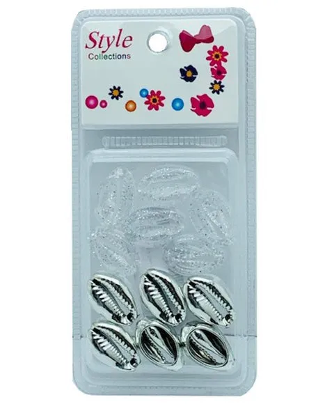 Beauty Collection Style Collection 2 Tone Shell Beads BD015 Silver