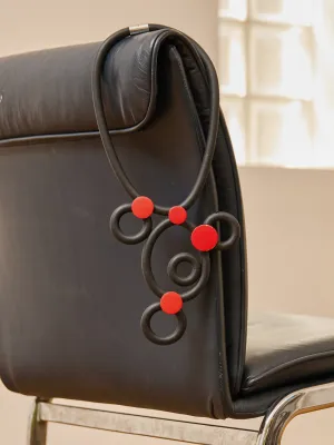Bianca Rubber Necklace - Red/Black