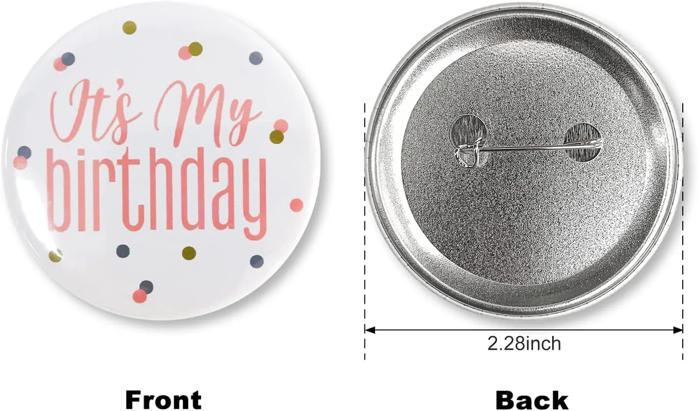 Birthday Buttony Badge Pins