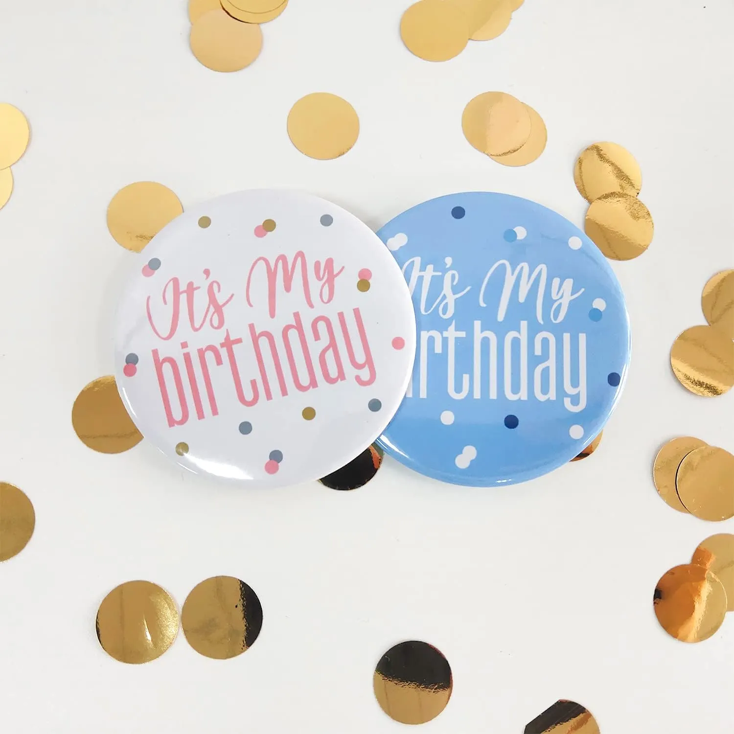 Birthday Buttony Badge Pins