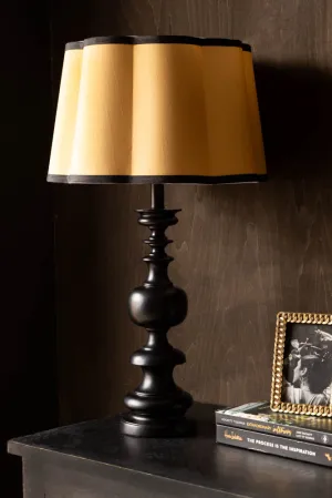 Black Resin Turned Table Lamp Base