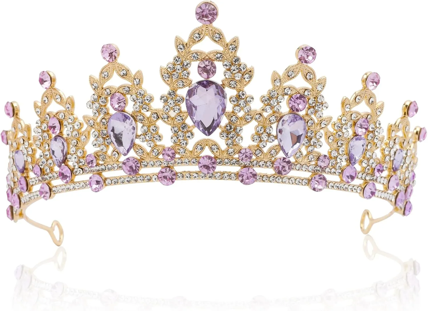 Blue Princess Tiara Crown - Crystal Quinceanera Tiara Headband for Women