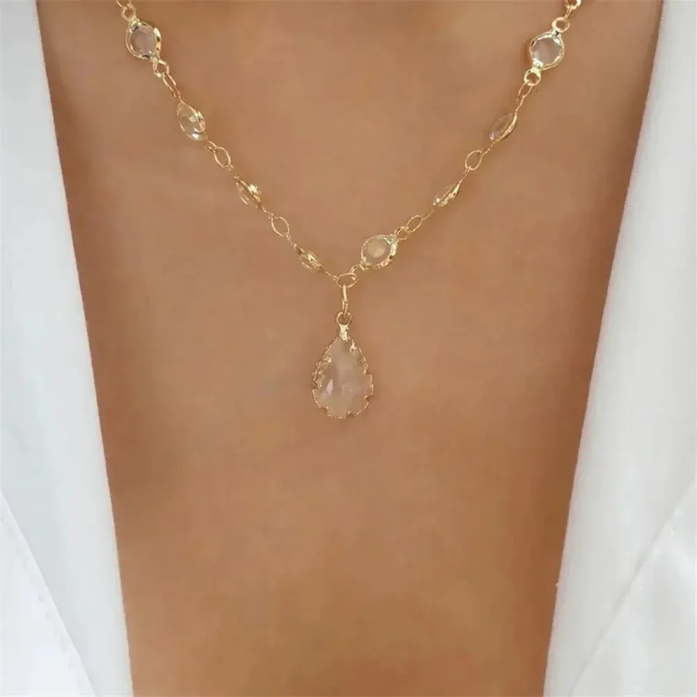 Bohemian Opal Stone Drop Necklace