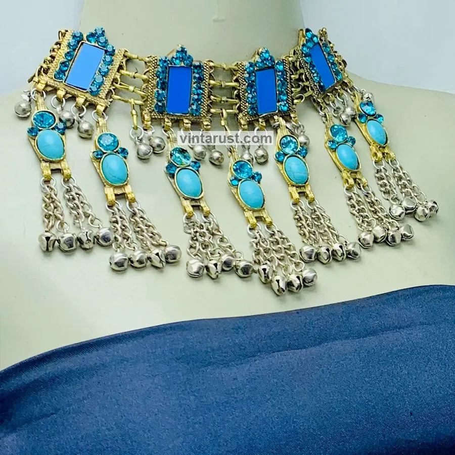 Boho Statement Collar Choker Necklace With Bells