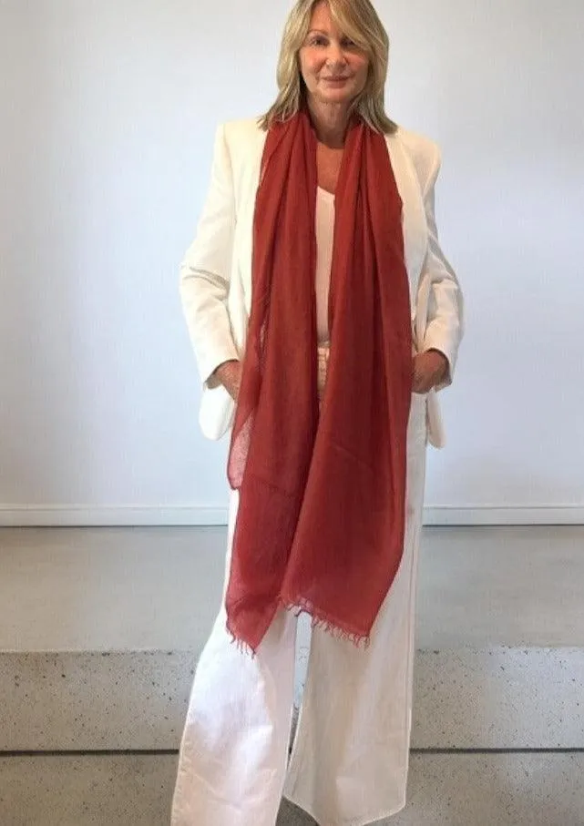 Burnt Brown Cashmere Scarf