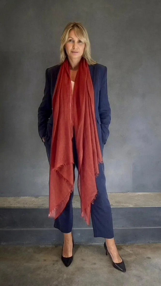 Burnt Brown Cashmere Scarf