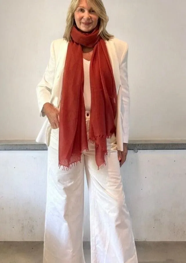 Burnt Brown Cashmere Scarf