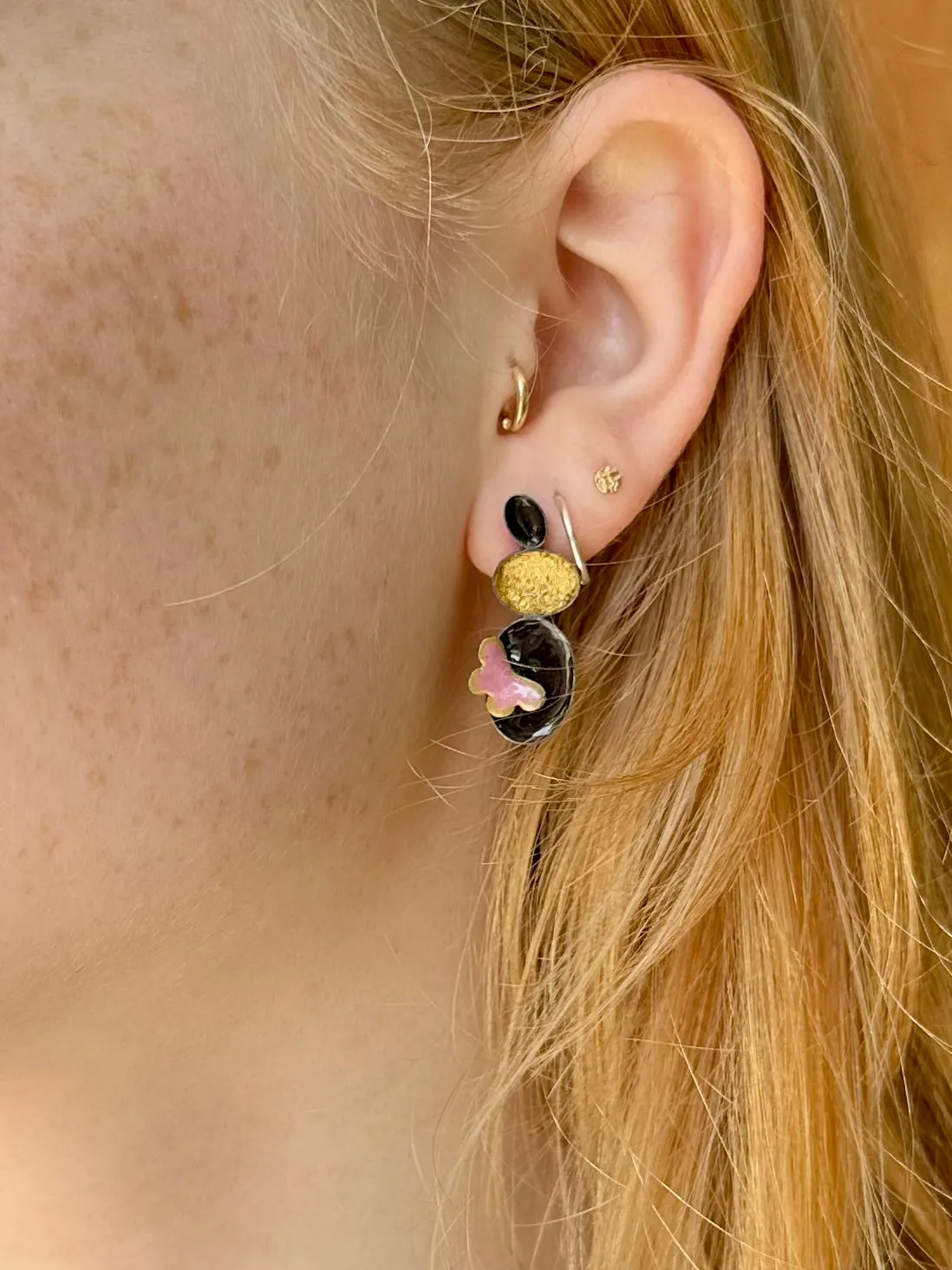 Butterflies on lines  - Butterfly Whisper Earrings