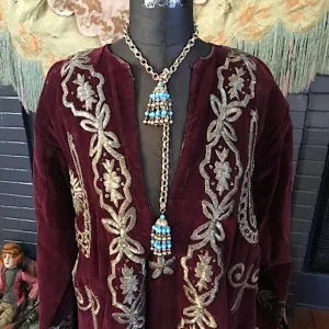 Catherin Baba Inspired Gold Tone Tassel Dangle Wrap Necklace J'Adore