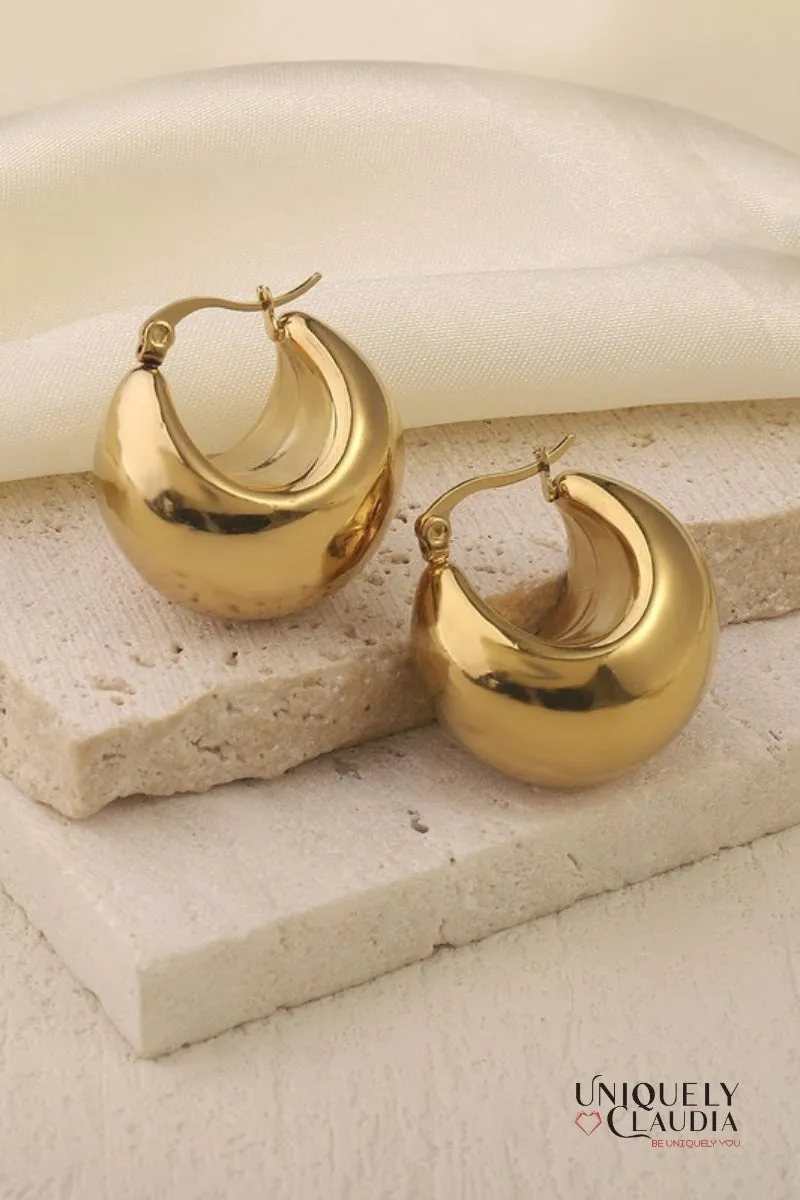Chunky Hoop Stainless Steel Earrings