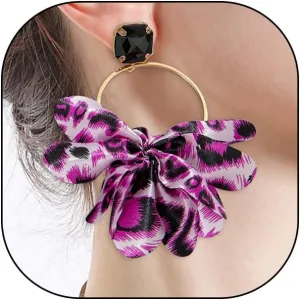 Chunky Leopard Dangle Drop Earrings for Women Statement Leopard Print 80/90s Earrings Exaggeration Cloth Costume Jewelry Gift