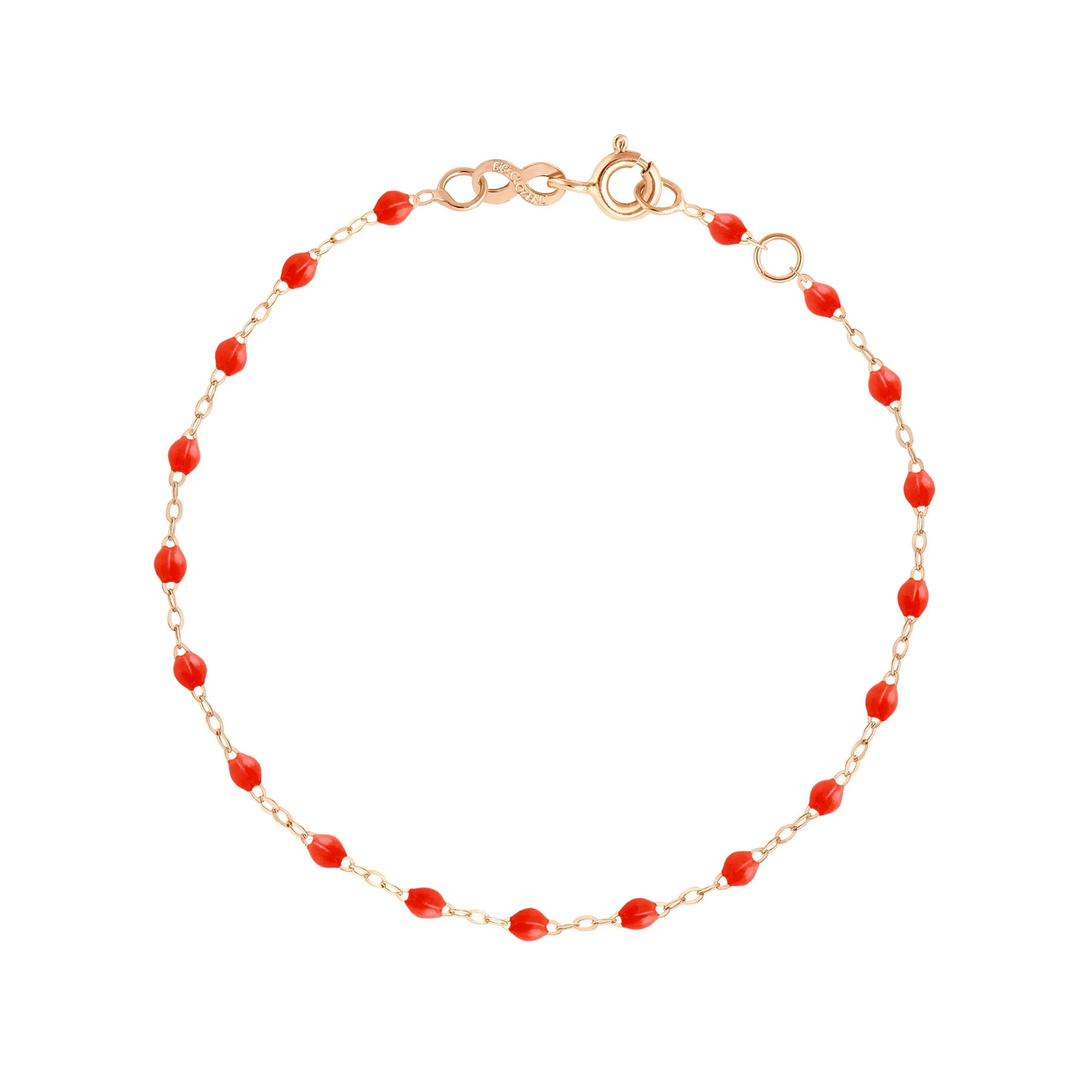 Classic Gigi Coral Anklet, Rose Gold, 9.4"