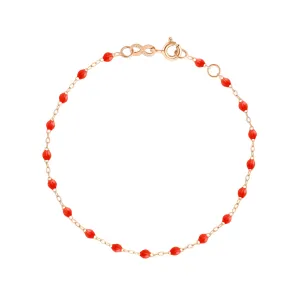 Classic Gigi Coral Anklet, Rose Gold, 9.4"