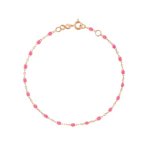 Classic Gigi Pink Anklet, Rose Gold, 9.4"