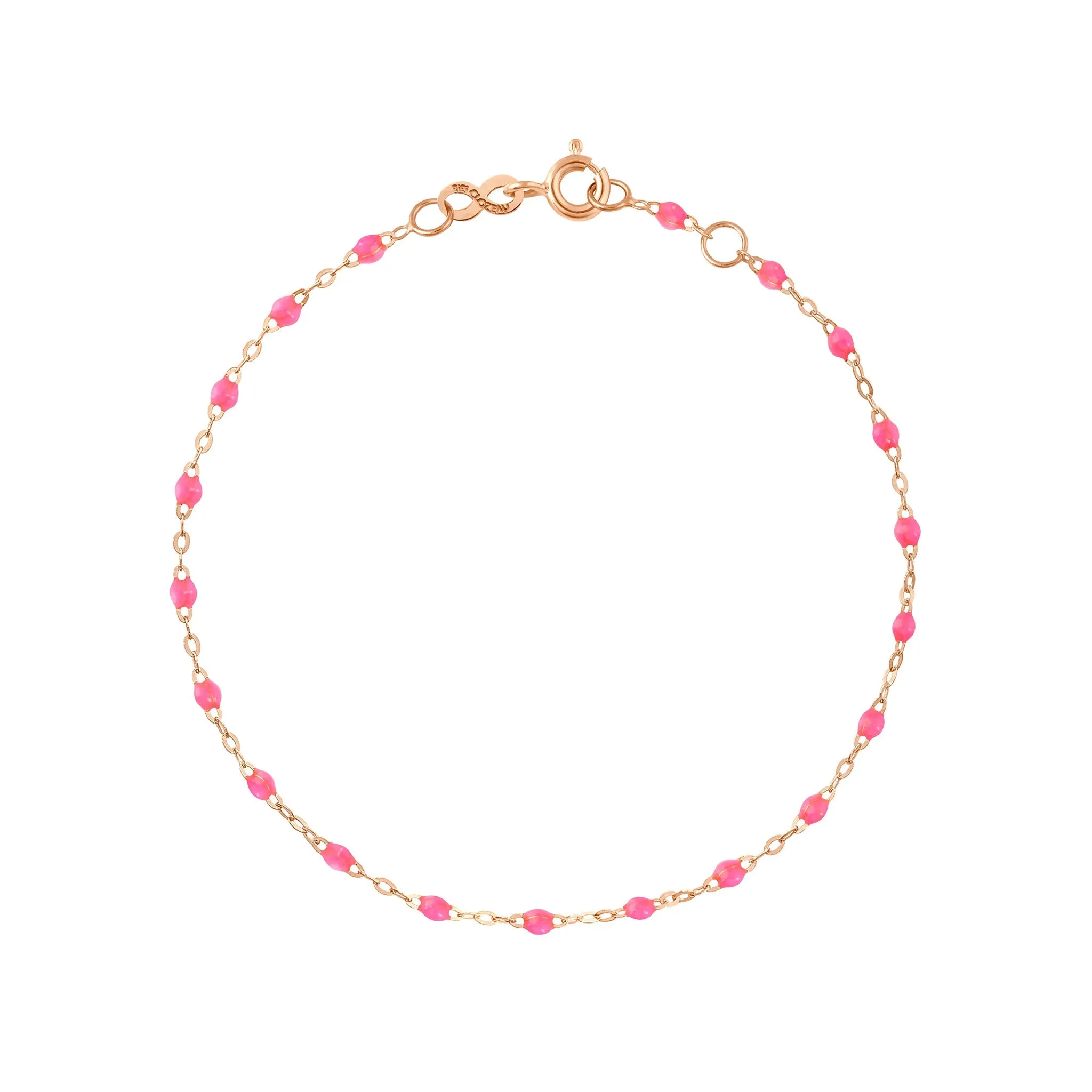 Classic Gigi Pink Anklet, Rose Gold, 9.4"