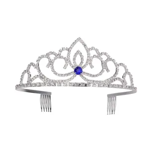 Crystal Rhinestone Crown with Side Combs for Wedding Engagement Lightweight Hair Accessory for Prom and Special Occasions