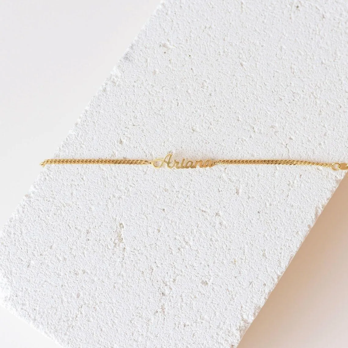 Custom Bracelet for Women - 14K Gold Plated Adjustable Name Anklet Bracelets Personalized, Customized Bracelet Birthday Gift for Women