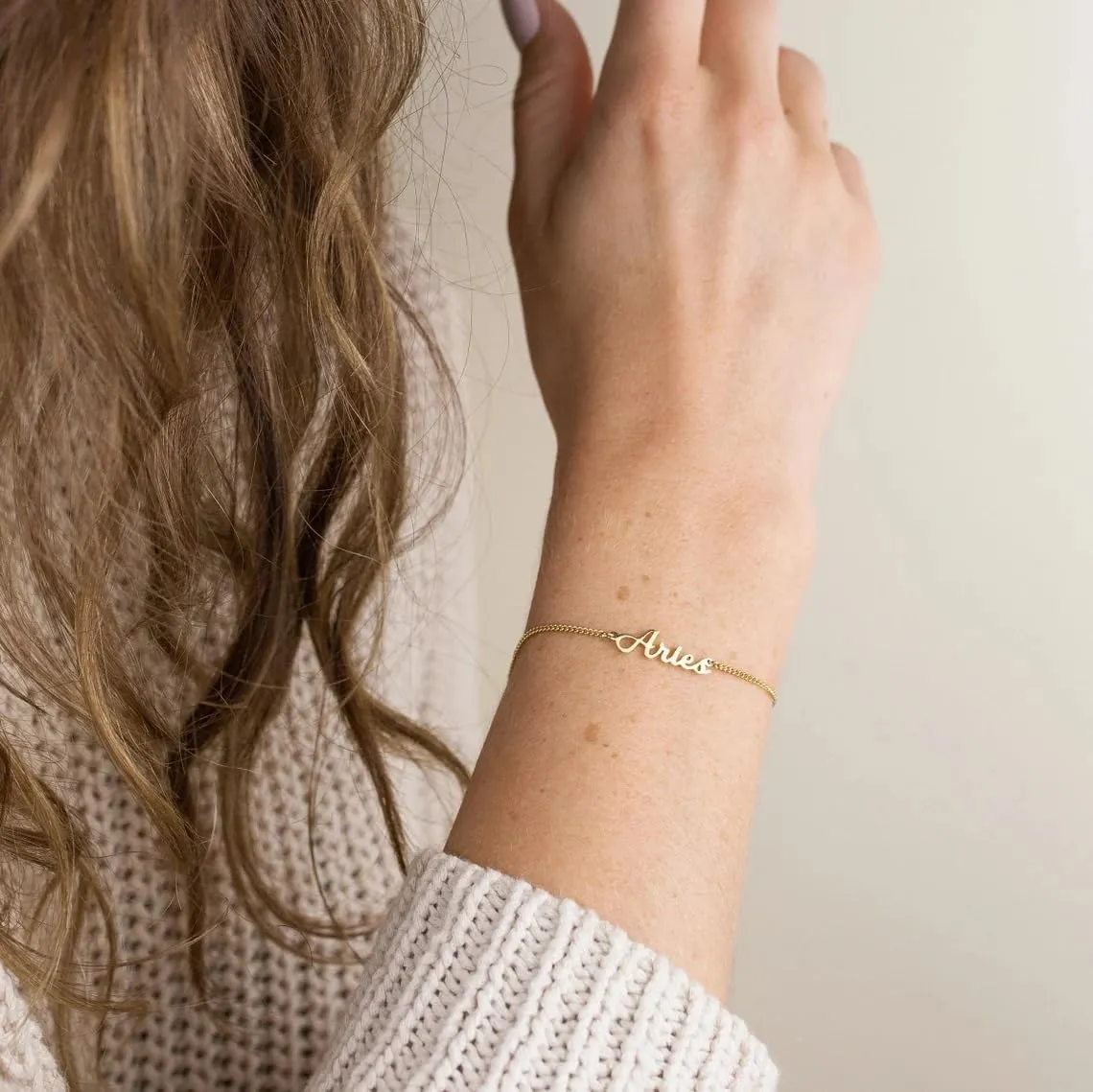 Custom Bracelet for Women - 14K Gold Plated Adjustable Name Anklet Bracelets Personalized, Customized Bracelet Birthday Gift for Women