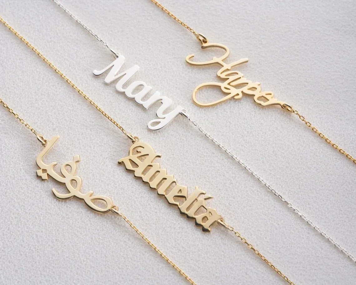 Custom Bracelet for Women - 14K Gold Plated Adjustable Name Anklet Bracelets Personalized, Customized Bracelet Birthday Gift for Women