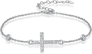 Dorunmo Evil Eye/Celtic/Cat/Wave/Turtle/Seashell/Nurse/Mushroom Bracelet 925 Sterling Silver Good Luck Summer Anklet Birthday Jewelry for Women