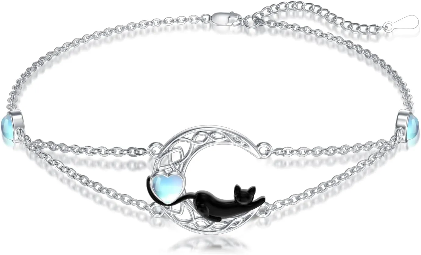Dorunmo Evil Eye/Celtic/Cat/Wave/Turtle/Seashell/Nurse/Mushroom Bracelet 925 Sterling Silver Good Luck Summer Anklet Birthday Jewelry for Women