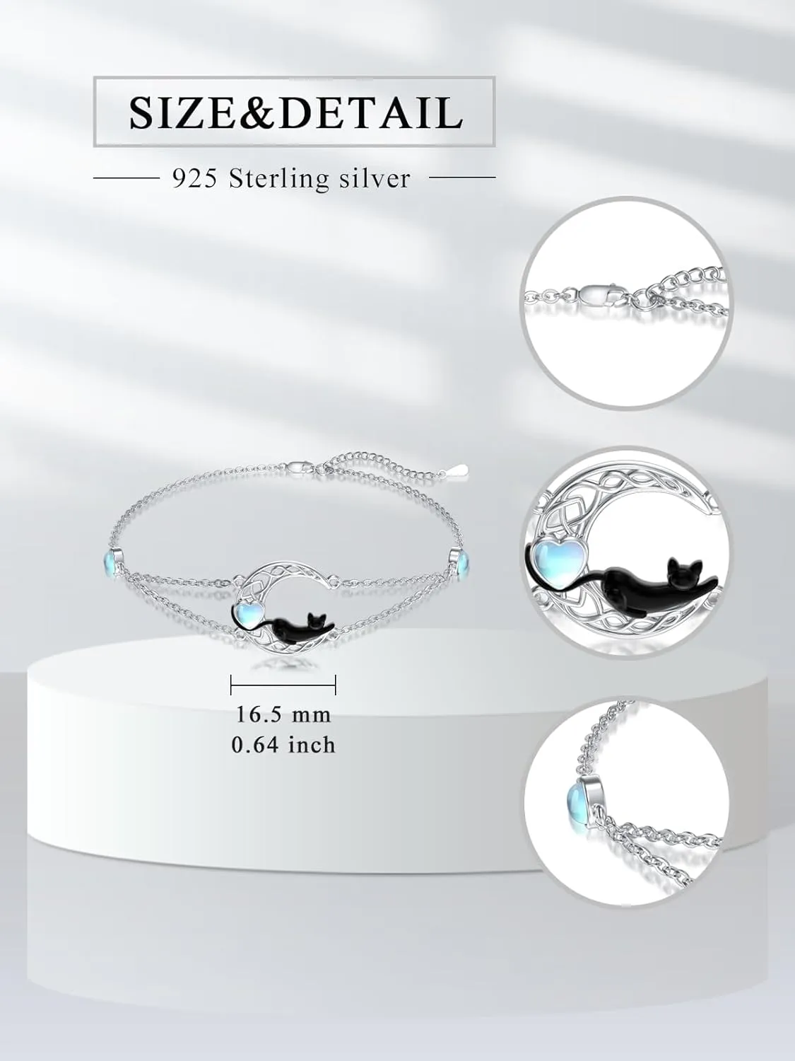 Dorunmo Evil Eye/Celtic/Cat/Wave/Turtle/Seashell/Nurse/Mushroom Bracelet 925 Sterling Silver Good Luck Summer Anklet Birthday Jewelry for Women