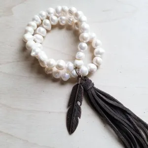Double Strand Freshwater Pearl Bracelet - The Jewelry Junkie