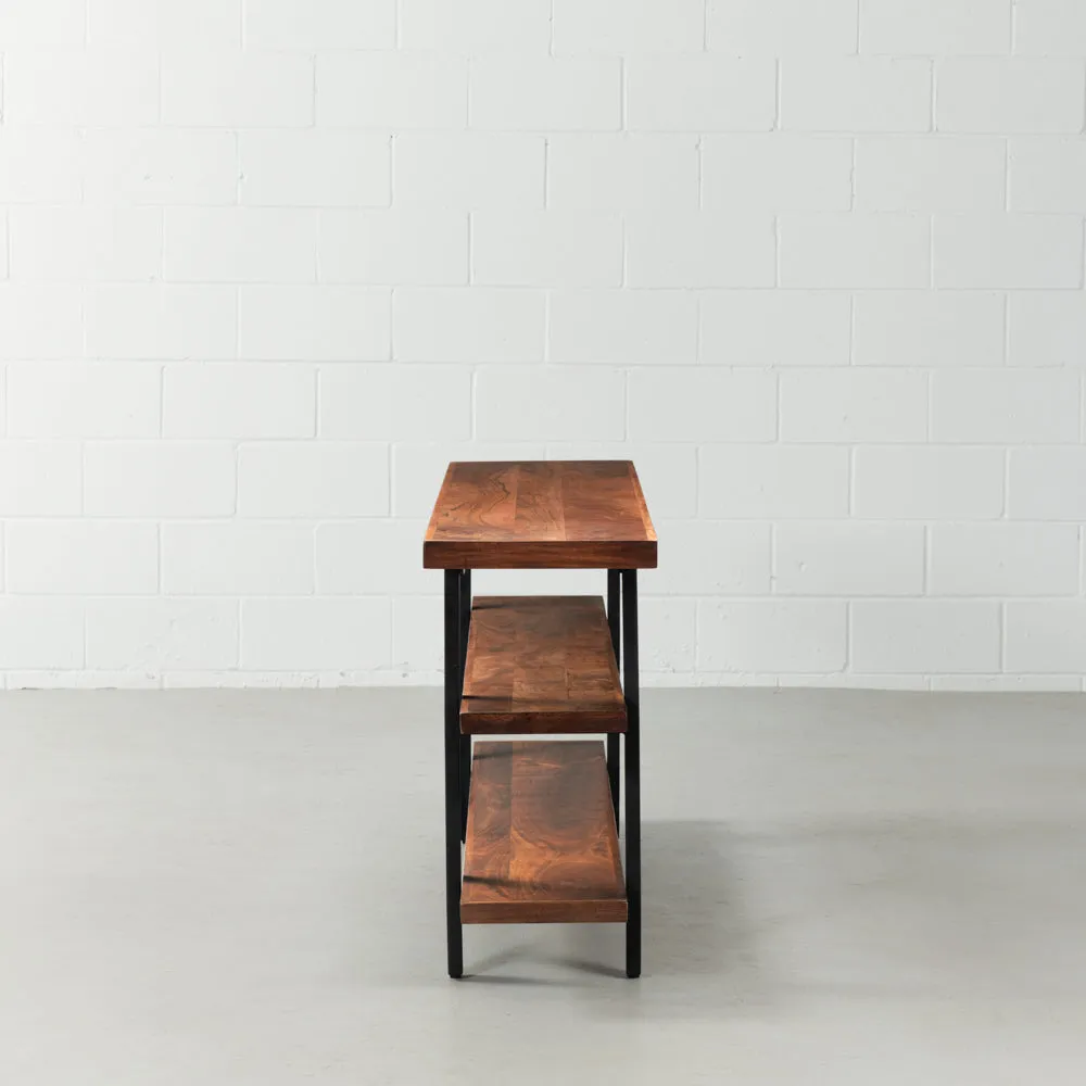 EASTWOOD - Rustic Modern 3-Shelf Console