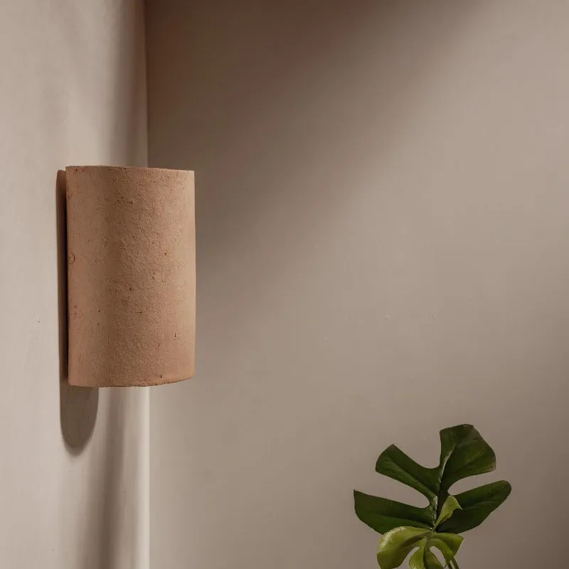 Exterior Organic Raw Ceramic Wall Light | Nudie