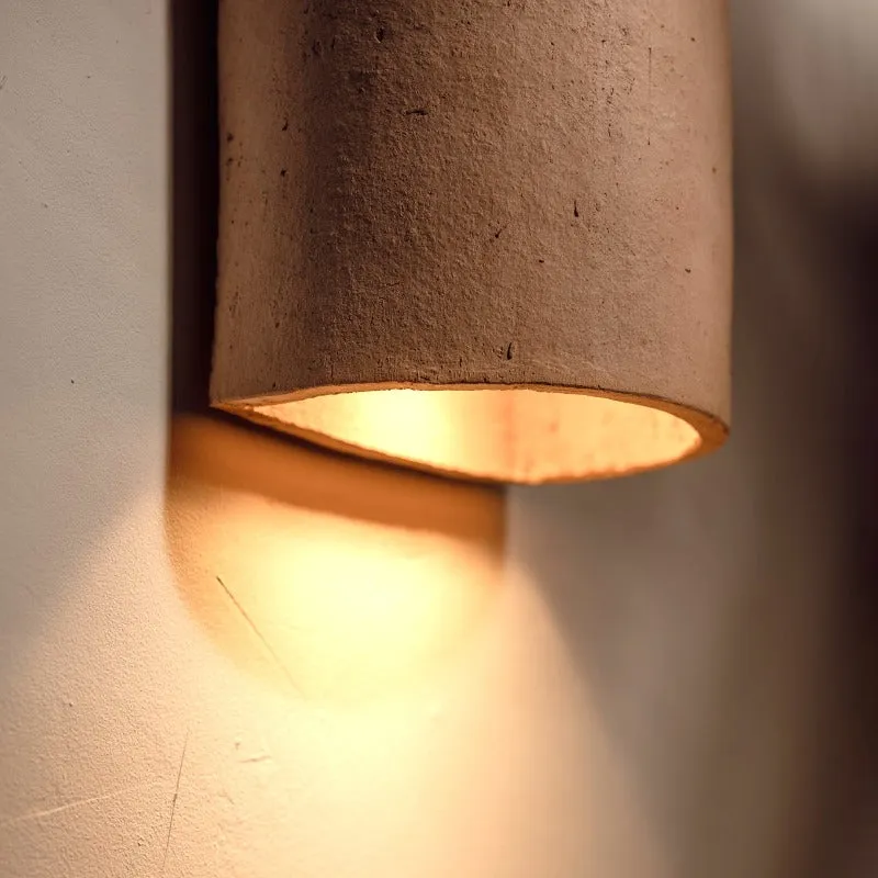 Exterior Organic Raw Ceramic Wall Light | Nudie