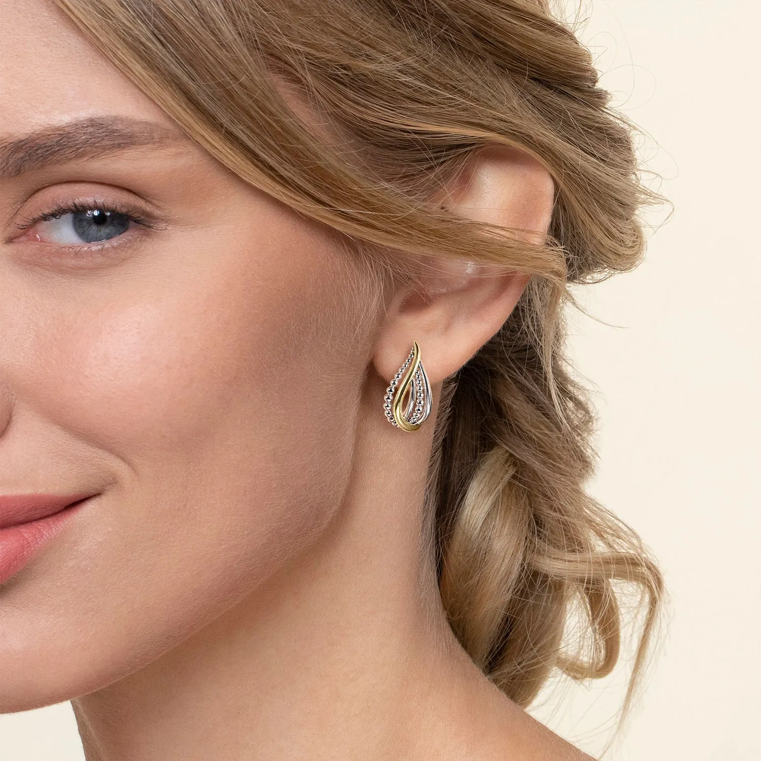 Gabriel & Co. Two-Tone Hoop Earrings