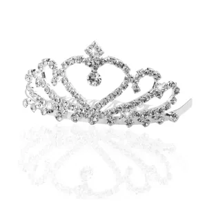 GALPADA Large Size Wedding Hair Accessories Crystal Rhinestone Tiara Headband for Bridal