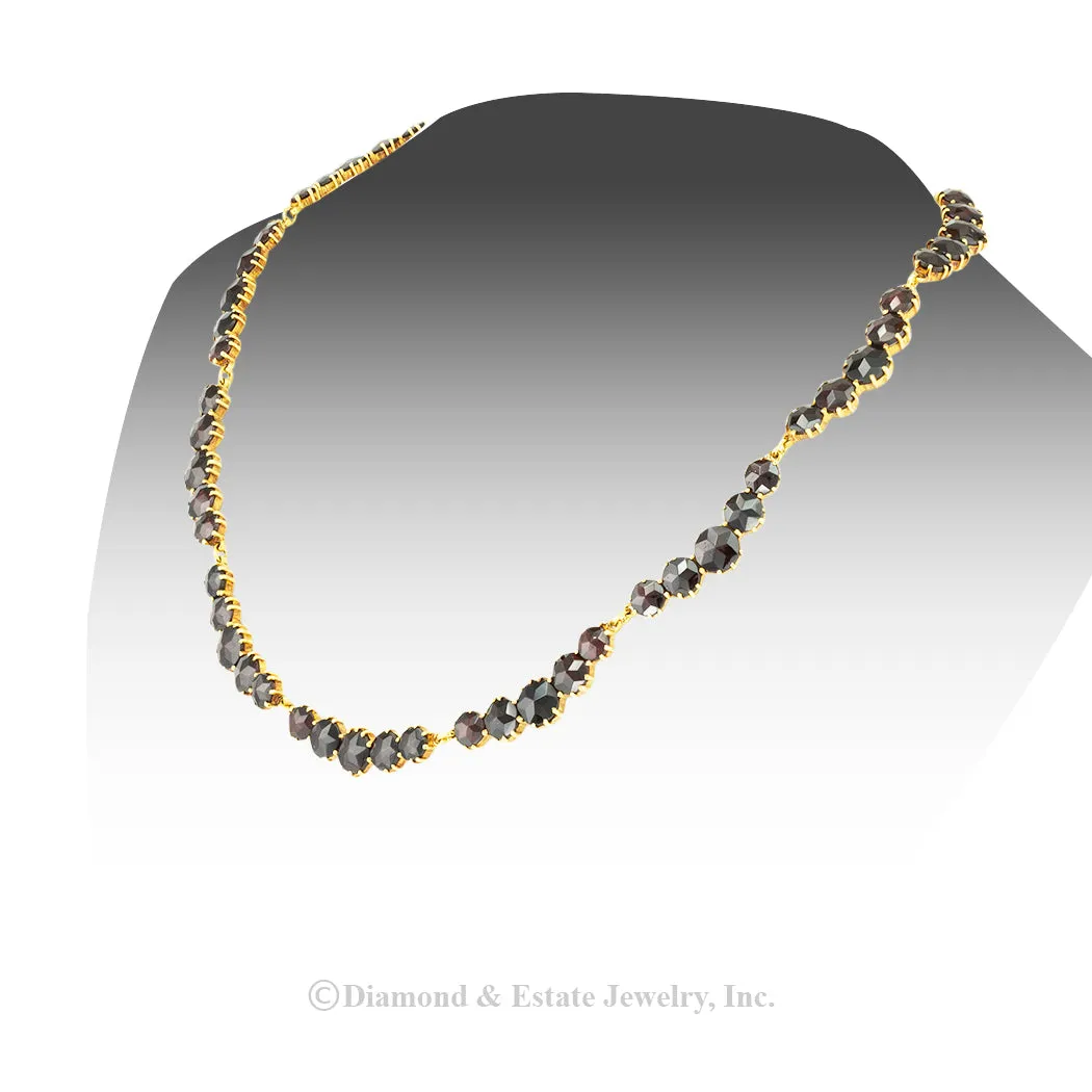 Garnet Yellow Gold Necklace
